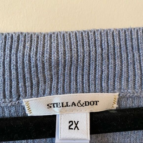 Stella & Dot-Merino Wool Blend Button Side Sweater - Picture 10 of 10